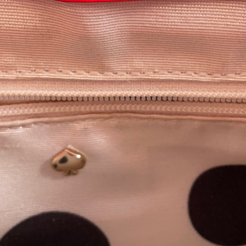 Kate Spade Horseshoe Cove Scout Cream Neon‎ Coral Purse Bag Crossbody Shoulder - Picture 9 of 10